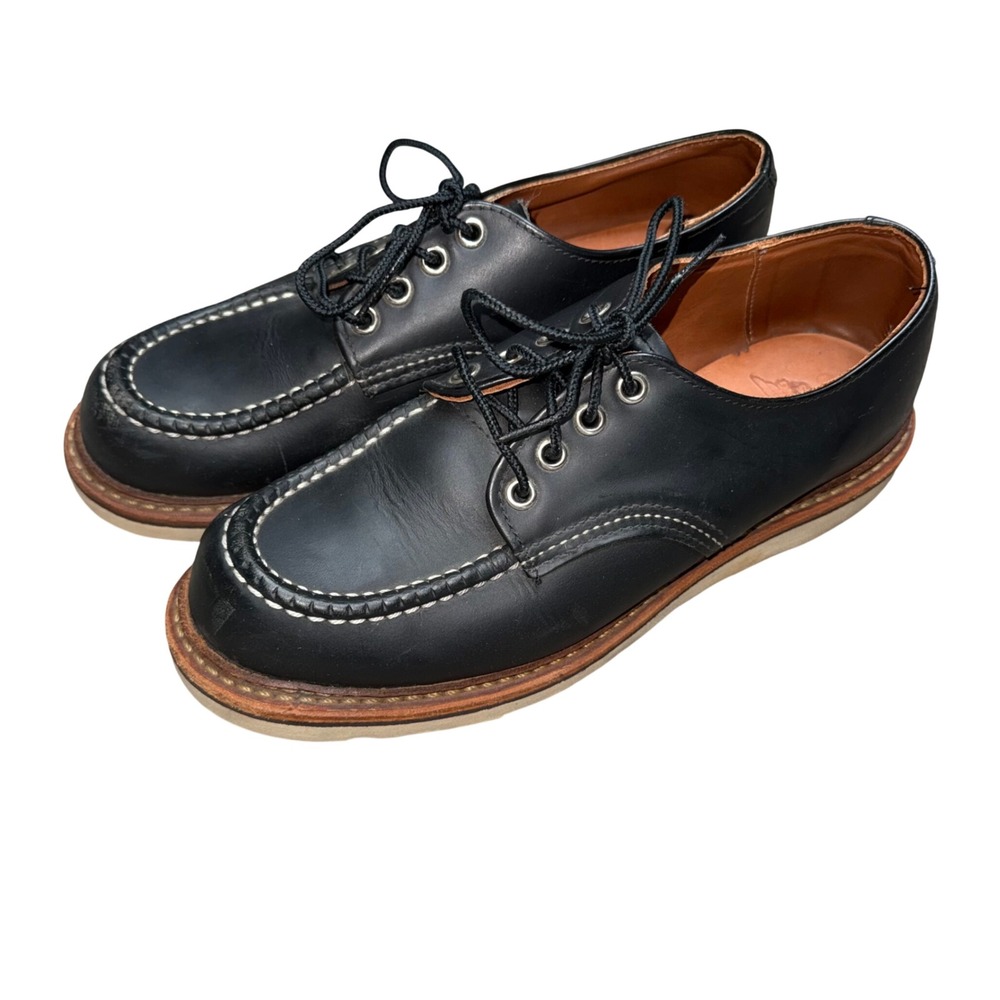Red Wing Heritage Classic Moc Oxford Mens 7 Black Good 8106 Leather Shoes